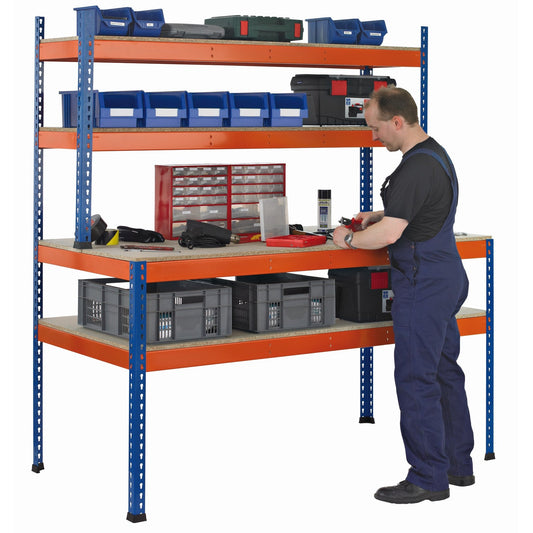 SCHULTE Arbeitstisch Z1 2.450 x 1.981 x 773/316 mm (B x H x T)