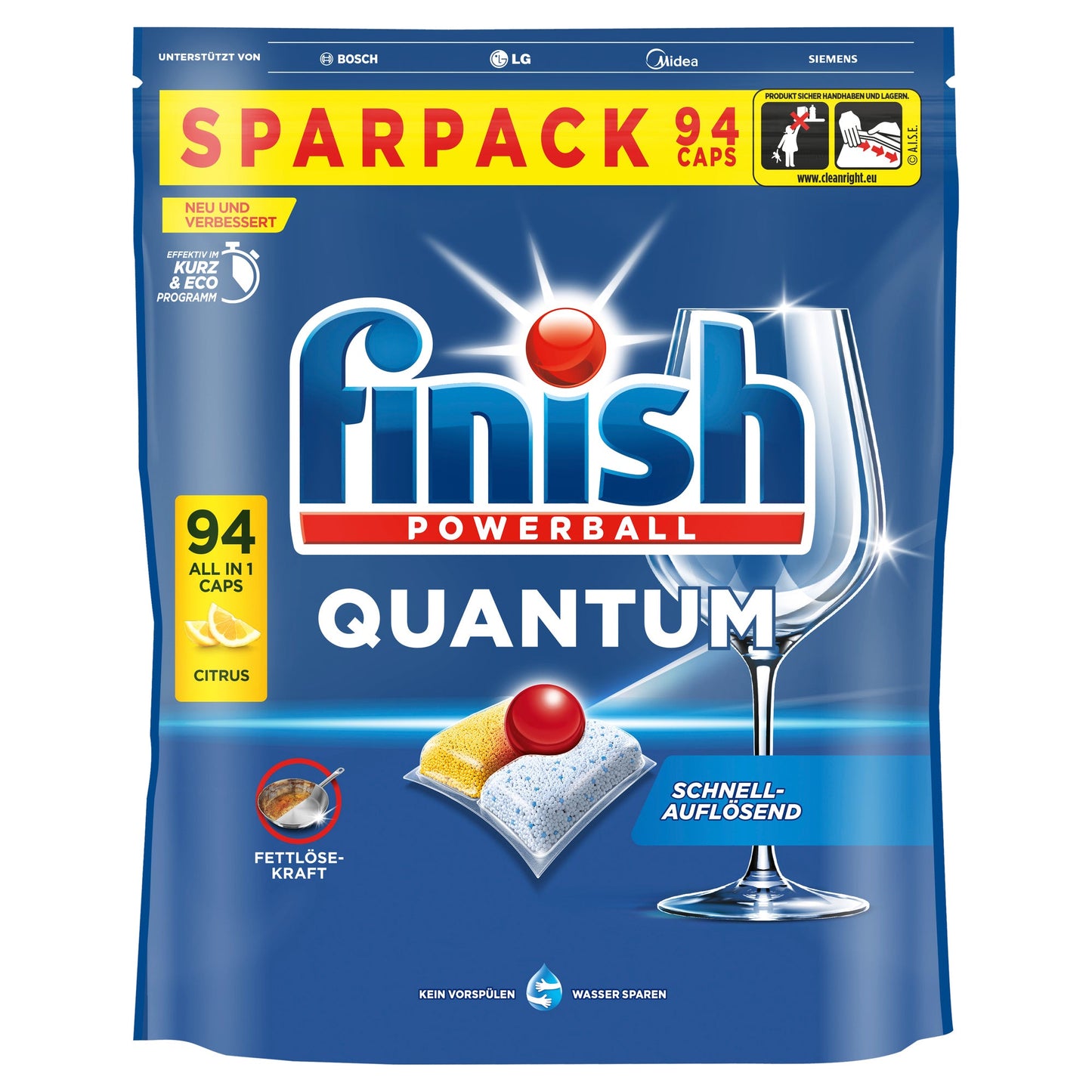 FINISH Spülmaschinentabs Quantum Citrus 94 St./Pack.