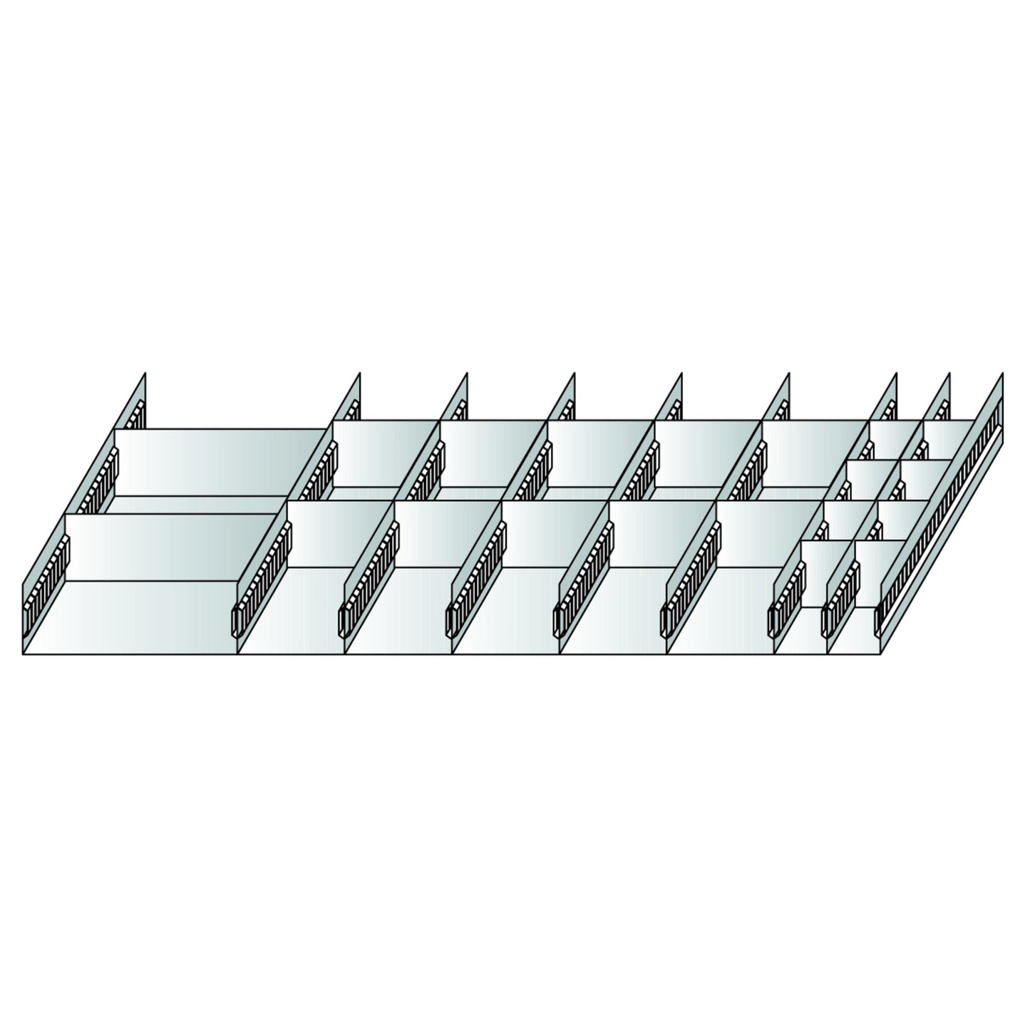 SCHULTE Schubladenteiler Aluminium aluminium