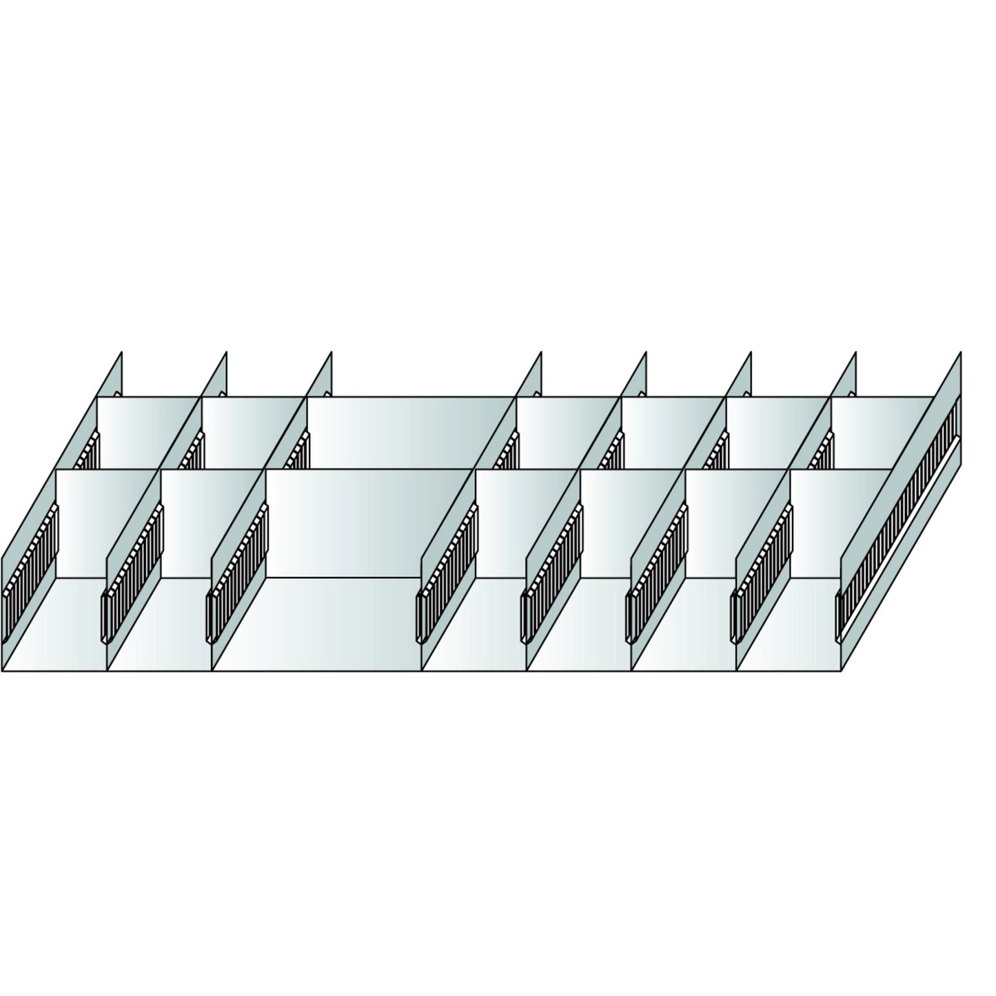 SCHULTE Schubladenteiler Aluminium Aluminium