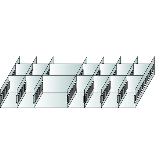 SCHULTE Schubladenteiler Aluminium Aluminium