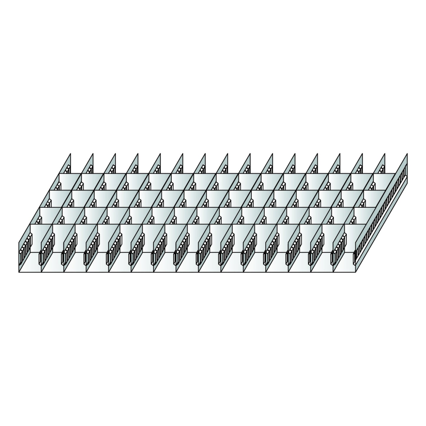 SCHULTE Schubladenteiler Aluminium aluminium
