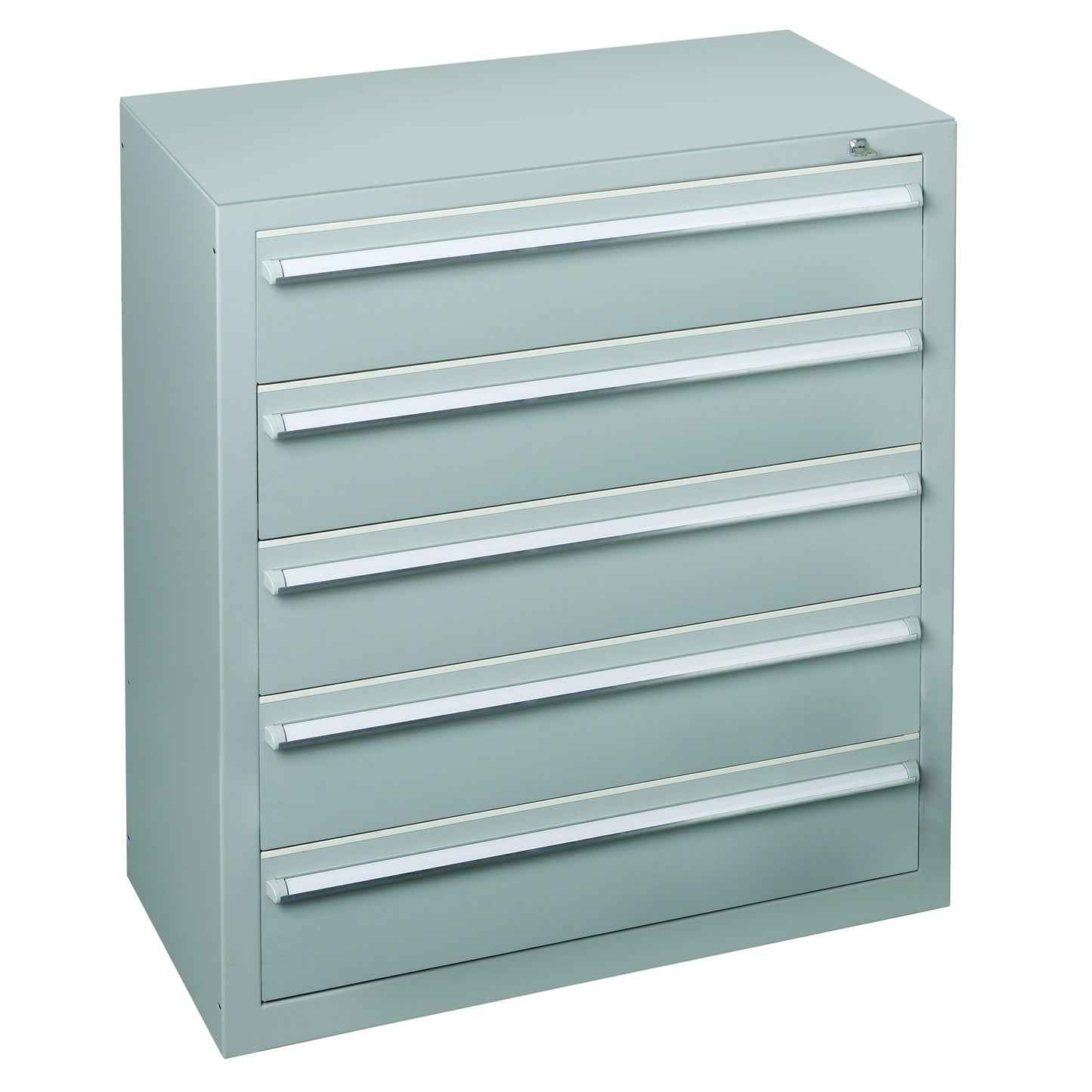 SCHULTE Schubladenschrank 1.000 x 1.100 x 500 mm (B x H x T) 5 Schubladen Stahl Farbe der Front: lichtgrau Farbe des Korpus: lichtgrau