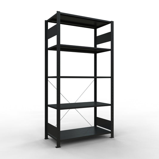 SCHULTE Grundregal MULTIplus150 1.000 x 2.000 x 400 mm (B x H x T) 5 Fachböden 150kg Stahl, verzinkt schwarz