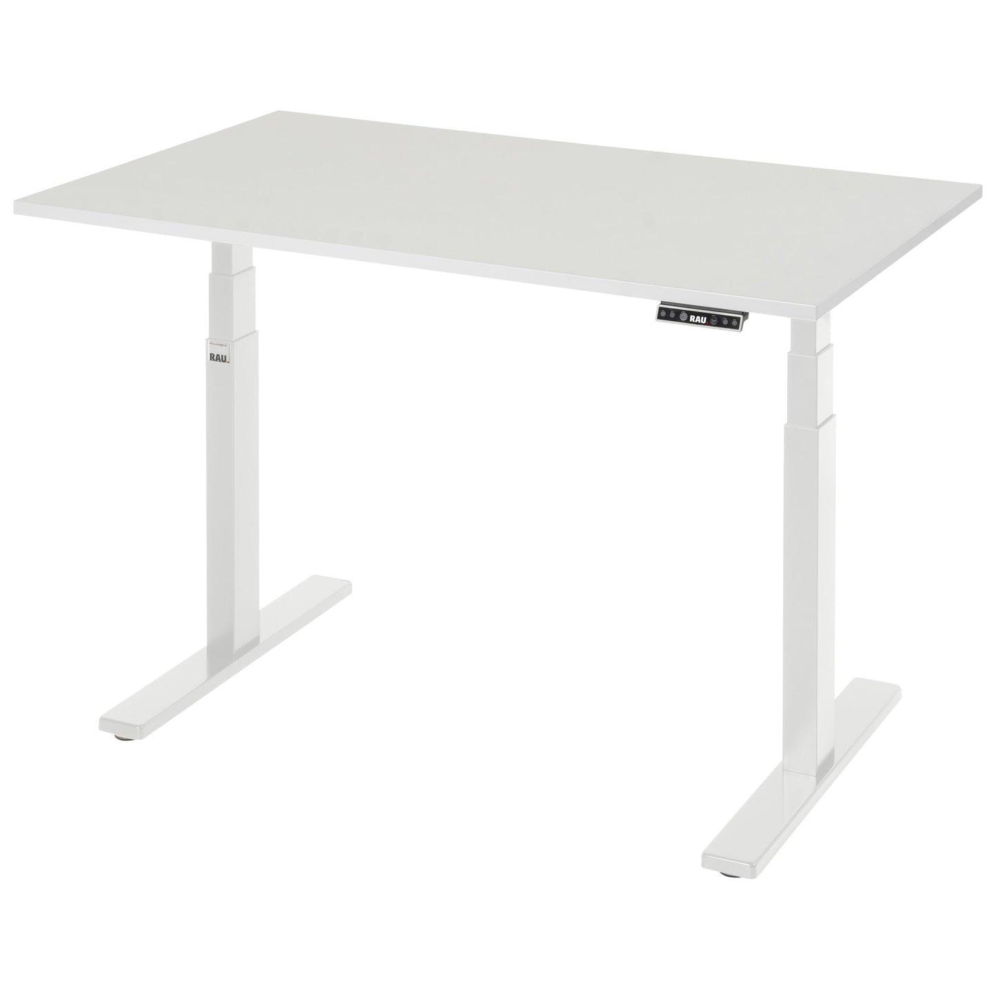 RAU Schreibtisch Adlatus 100 Maße: 1.250 x 650-1.300 x 800 mm (B x H x T) Melamin weiß