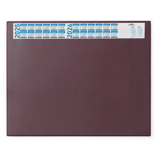 DURABLE Schreibunterlage 65 x 52 cm (B x H) mit Kalender 4 Jahre PVC rot