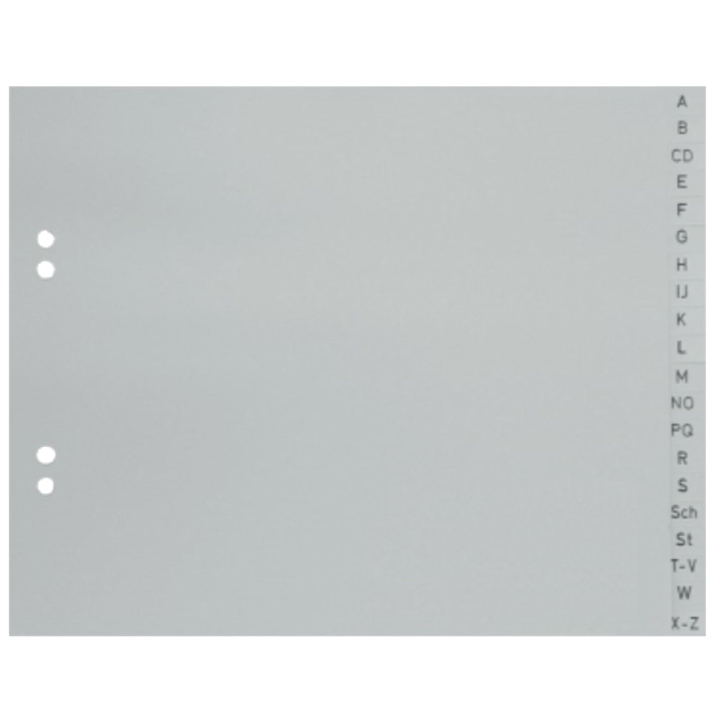 A-Z Register DIN A4 Polypropylen grau 20 Registerblätter