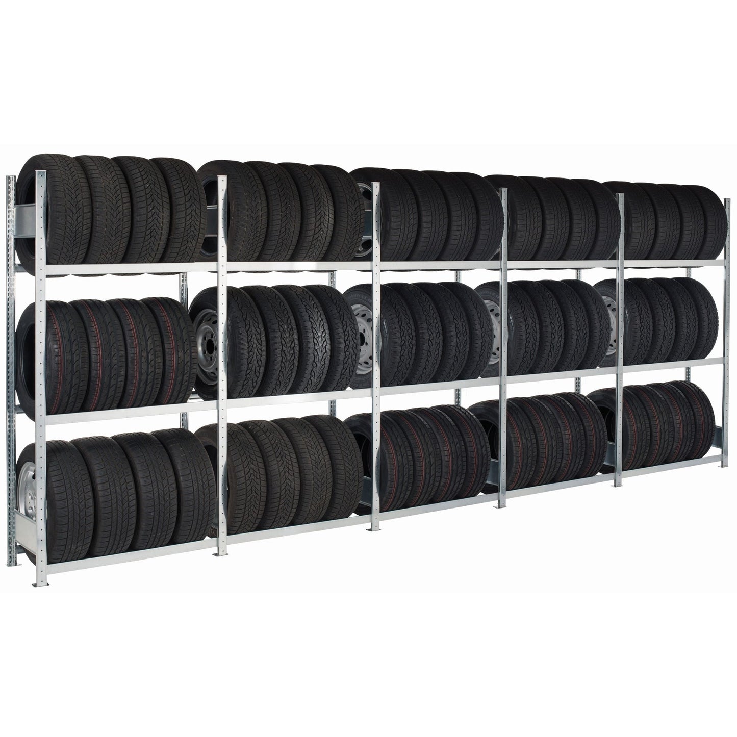 SCHULTE Regalsystem Container 276 Reifen 1.175,2 x 200 x 40 cm (B x H x T) Stahl, verzinkt silber