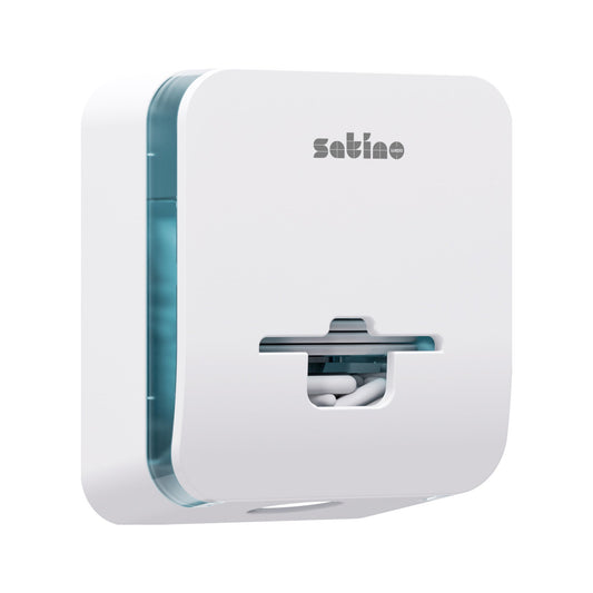 Satino by WEPA Tampon- und Bindenspender FemCare 21,2 x 25,1 x 11,6 cm (B x H x T) 30 Binden, 160 Tampons ABS Kunststoff weiß