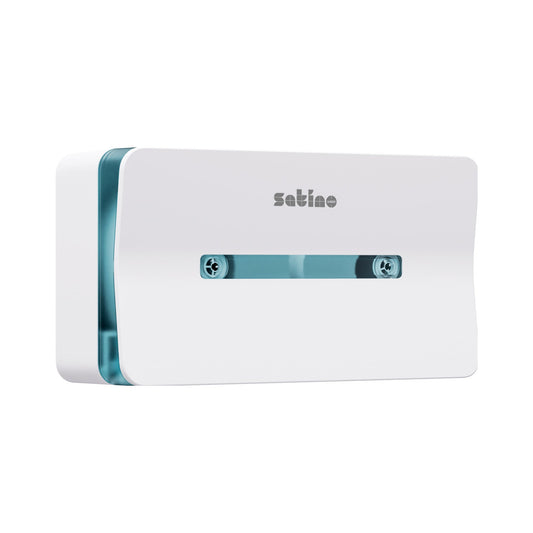 Satino by WEPA Toilettenpapierspender Jumbo Doppel Centerfeed Satino Toilettenpapier Comfort 317580, PureSoft 307150, Prestige 318080 Großrolle 41,1 x 22,8 x 14,5 cm (B x H x T) ABS Kunststoff weiß