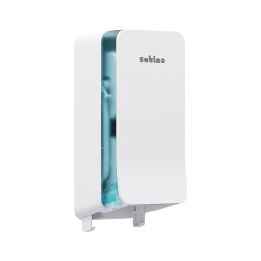 Satino by WEPA Toilettenpapierspender Doppel System Satino Toilettenpapier PureSoft 307140, Comfort 317960, 313910 Großrolle 14,7 x 37,9 x 17,7 cm (B x H x T) ABS Kunststoff weiß