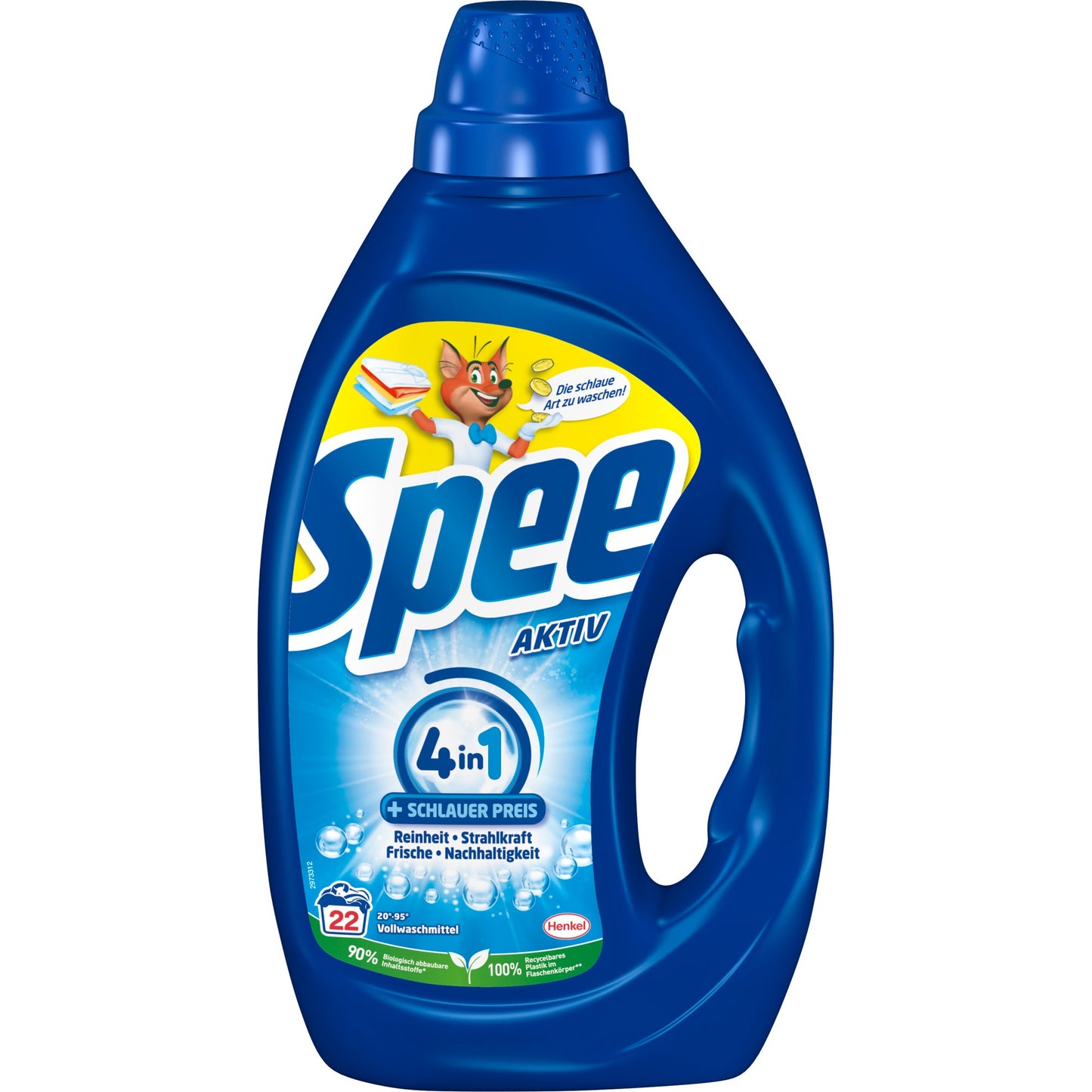 Spee Waschmittel Aktiv 4in1 Gel Universal +20 bis +95°C parfümiert pH-Wert: 8,2-8,6 0,99l