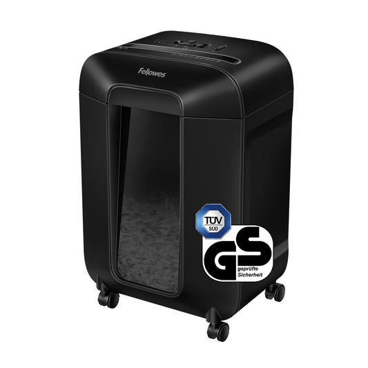 Fellowes® Aktenvernichter Powershred LX85 P-4 Papier, Heftklammern, Büroklammern, Kreditkarten Partikelschnitt 12 Bl. schwarz