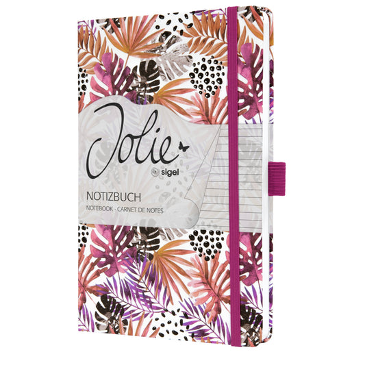 SIGEL Notizbuch Jolie ca. DIN A5 liniert apricot/violett/lila 87 Bl.