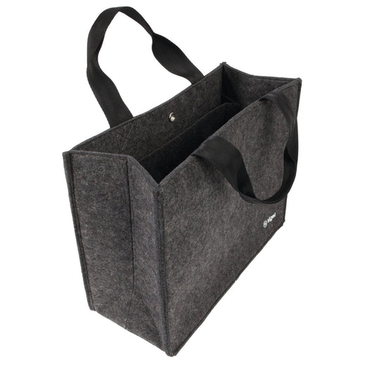 SIGEL Aufbewahrungstasche Desk Sharing Notebook, Handy, Projektunterlagen, Schreibgeräte, Headset, Trinkflasche 36 x 28 x 15 cm (B x H x T) Druckknopfverschluss Synthetik-Filz, 100 % recycelt dunkelgrau
