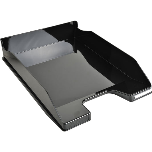 Exacompta Briefablage COMBO MIDI Office DIN A4, Überbreite Polystyrol Farbe: schwarz glossy