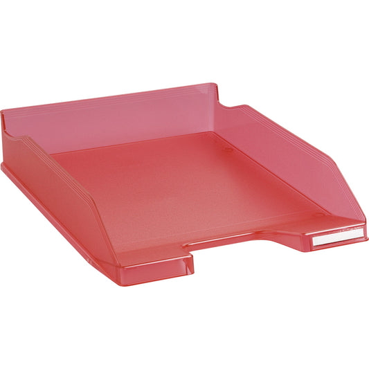 Exacompta Briefablage Combo Midi Linicolor® DIN A4, Überbreite Polystyrol Farbe: himbeerfarben transluzent