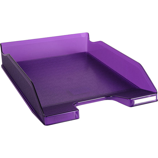 Exacompta Briefablage Combo Midi Linicolor® DIN A4, Überbreite Polystyrol Farbe: violett transluzent