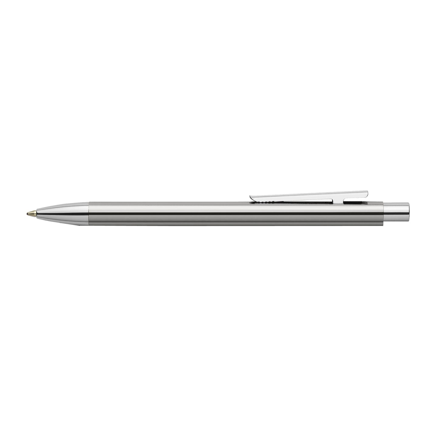 Faber-Castell Kugelschreiber Neo Slim 0,4mm schwarz Mine auswechselbar dokumentenecht Schaftfarbe: edelstahl