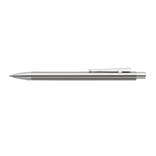 Faber-Castell Kugelschreiber Neo Slim 0,4mm schwarz Mine auswechselbar dokumentenecht Schaftfarbe: edelstahl