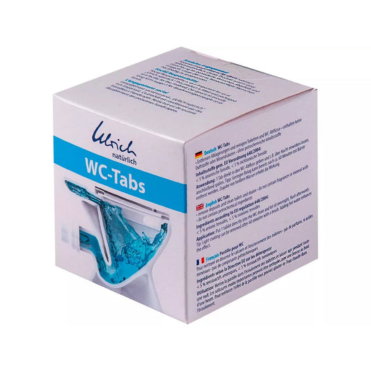 Ulrich natürlich WC-Reiniger neutral biologisch abbaubar pH-Wert: 2-3 Schachtel Karton recycelbar 12 x 20 g/Pack.