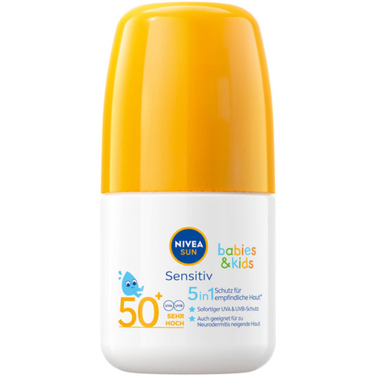 NIVEA SUN Sonnenschutzmittel Babies & Kids Sensitiv 50+ wasserfest nicht parfümiert Kunststoff 0,05l