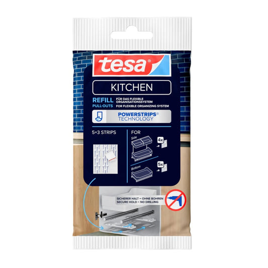 tesa® Klebepad Powerstrips® KITCHEN Refill Innenbereich weiß 5 x 3 St./Pack.