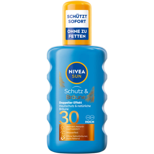 NIVEA SUN Sonnenschutzmittel Schutz & Bräune 30 wasserfest parfümiert Kunststoff 0,2l