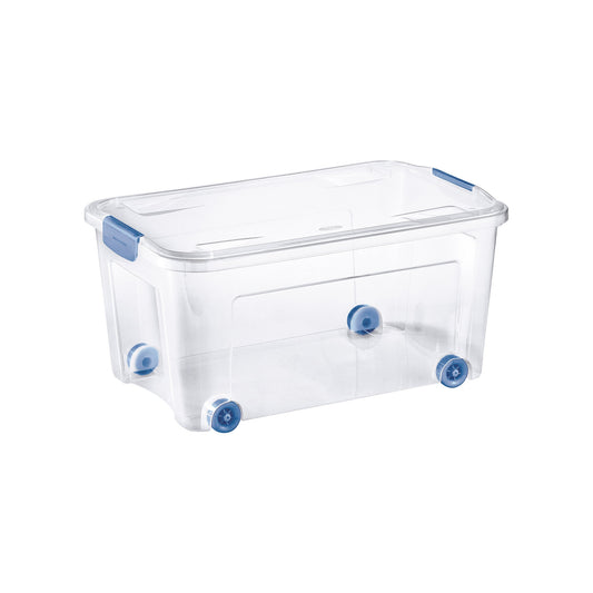 Tontarelli Aufbewahrungsbox Combi Box 59,3 x 29 x 38 cm (B x H x T) 43l Kunststoff transparent/ozeanblau