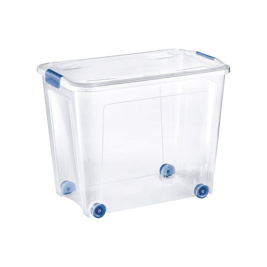 Tontarelli Aufbewahrungsbox Combi Box 59,3 x 47 x 38 cm (B x H x T) 67l Kunststoff transparent/ozeanblau