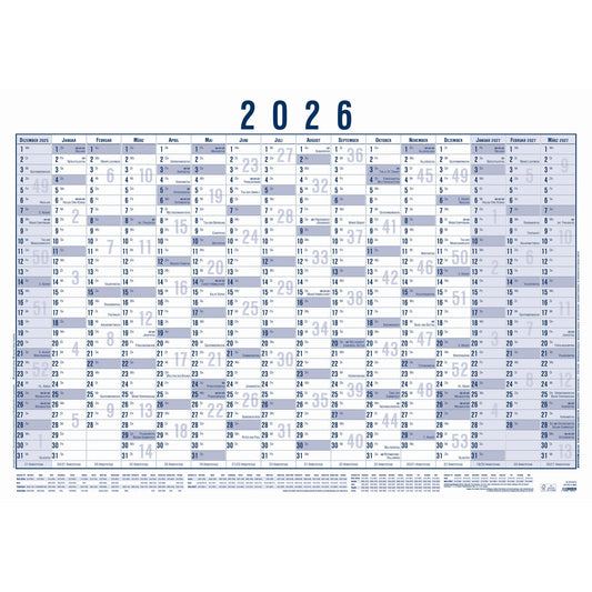ZETTLER Plakatkalender 2026 100 x 70 cm (B x H) 16 Monate/1 Seite Karton 5 St./Pack.