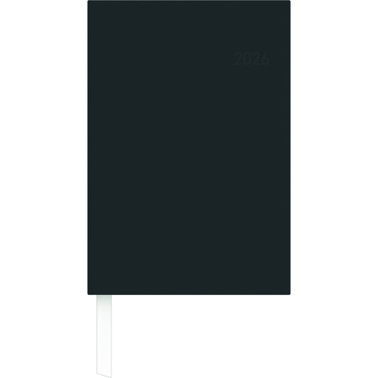 ZETTLER Buchkalender 2026 14,6 x 21 cm (B x H) 1 Woche/2 Seiten Kunststoff, wattiert schwarz