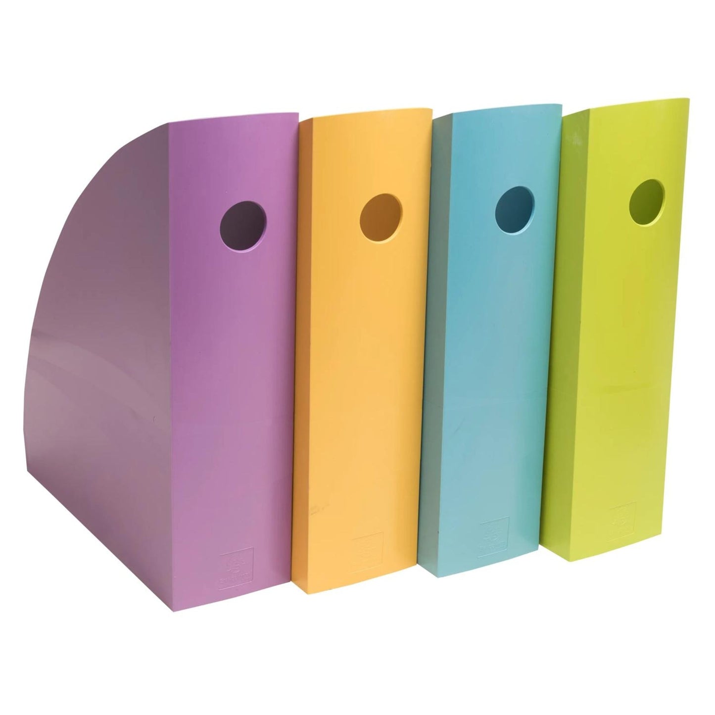Exacompta Stehsammler MAG-CUBE Pop'N Co 8,2 x 30,5 x 26,6 cm (B x H x T) DIN A4 Werkstoff: Polystyrol cyan, flieder, limettengrün, mango 4 St./Pack.