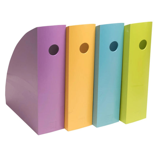 Exacompta Stehsammler MAG-CUBE Pop'N Co 8,2 x 30,5 x 26,6 cm (B x H x T) DIN A4 Werkstoff: Polystyrol cyan, flieder, limettengrün, mango 4 St./Pack.