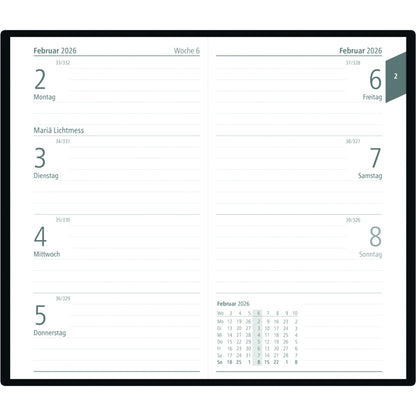 ZETTLER Taschenkalender 2026 schwarz