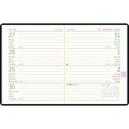 ZETTLER Taschenkalender 660 2026 schwarz