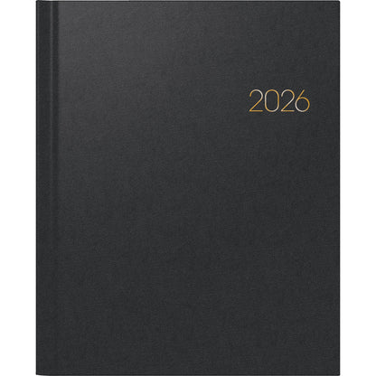 BRUNNEN Buchkalender Manager Wt 7 - weektimer® 2026 21 x 26 cm (B x H) 1 Woche/2 Seiten Balacron schwarz