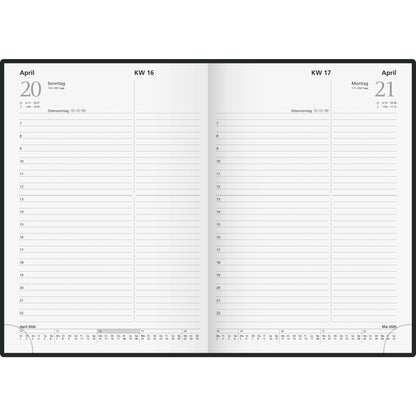 rido/idé Buchkalender Chefplaner 2026 14,5 x 20,6 cm (B x H) 1 Tag/1 Seite Miradur schwarz