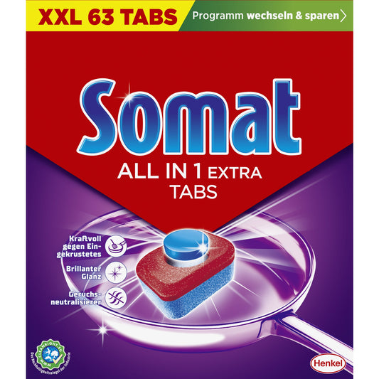Somat Spülmaschinentabs All in 1 Extra Citrus 63 St./Pack.