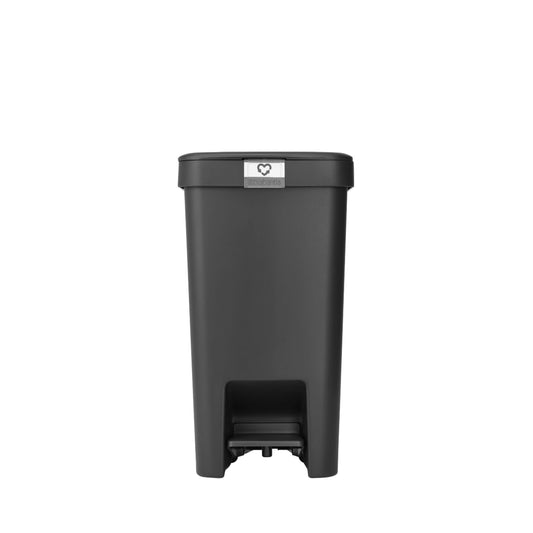 Brabantia Tretabfalleimer StepUp 22,3 x 41,1 x 29,6 cm (B x H x T) 16l Kunststoff, 91 % recycelt dark grey