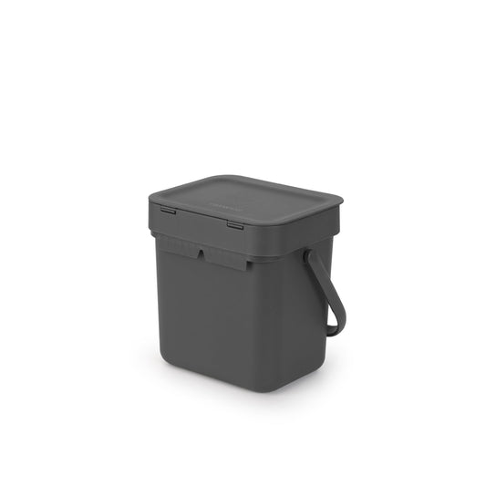 Brabantia Abfalleimer Sort & Go 3l Kunststoff grey 1 Sortierfach