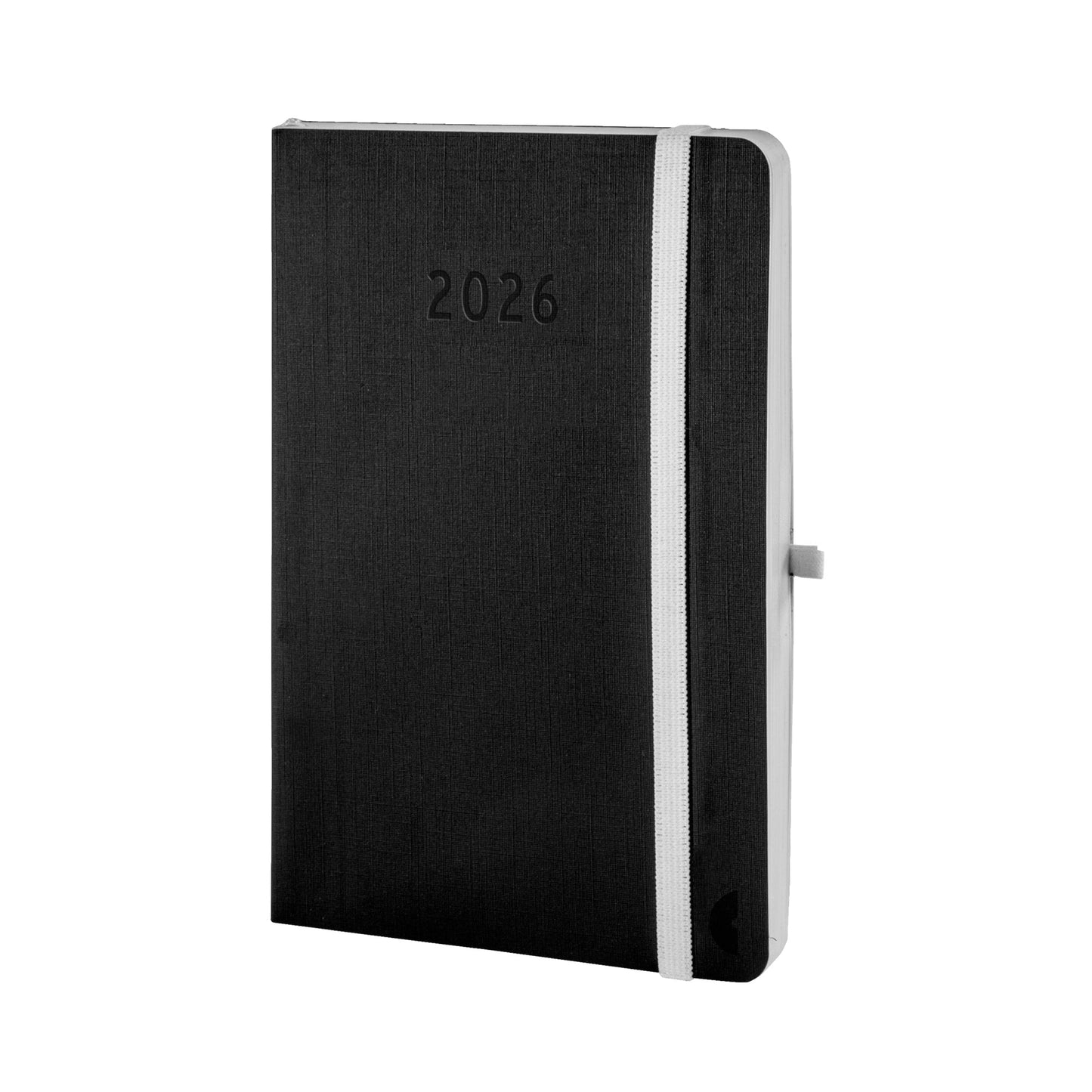 Chronoplan Buchkalender Black Edition 2026 Mini 1 Woche/2 Seiten Karton, folienlaminiert schwarz