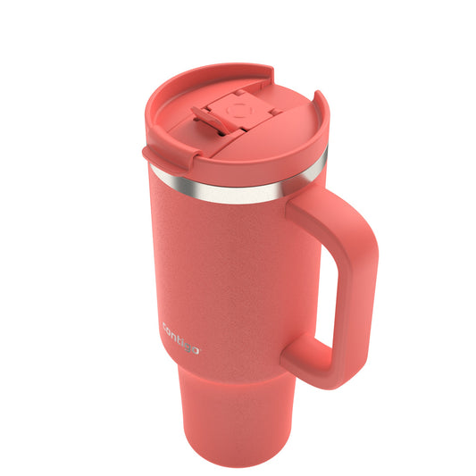 contigo Thermobecher Streeterville Tumbler Mehrweg 7,5 x 26,5 cm (Ø x H) 1.200ml Edelstahl/Kunststoff coral
