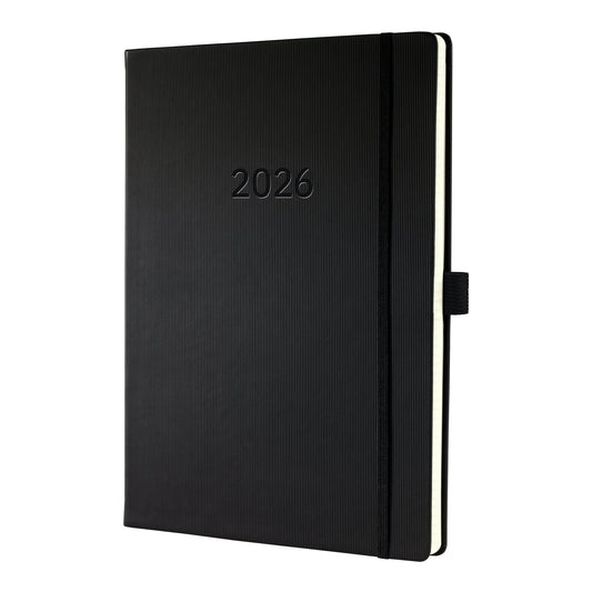 SIGEL Buchkalender Conceptum 2026 ca. DIN A4+ 1 Woche/2 Seiten Kunststoff schwarz