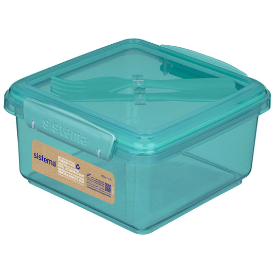 sistema Lunchbox Lunch Plus 15 x 8 x 15,5 cm (B x H x T) inkl. Messer, Gabel Kunststoff farbig sortiert (freie Farbauswahl nicht möglich)
