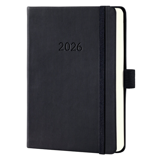 SIGEL Buchkalender Conceptum 2026 ca. DIN A6 1 Tag/1 Seite, Sa/So 1 Seite Kunststoff schwarz