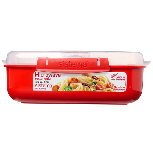 sistema Mikrowellengeschirr Box MicrowaveT 23,2 x 7,8 x 14,9 cm (B x H x T) 1,25l Kunststoff rot