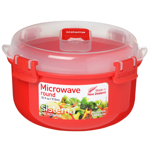 sistema Mikrowellengeschirr Box MicrowaveT 15,6 x 9,3 cm (Ø x H) 0,915l Kunststoff rot