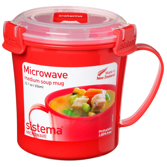sistema Mikrowellengeschirr soup mug MicrowaveT 11,4 x 11,7 cm (Ø x H) 0,656l Kunststoff rot