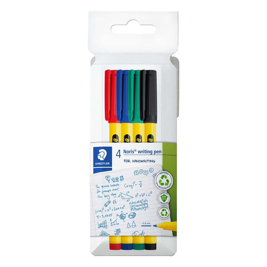 STAEDTLER® Fineliner Noris® writing pen 307 0,6mm farbig sortiert 4 St./Pack.
